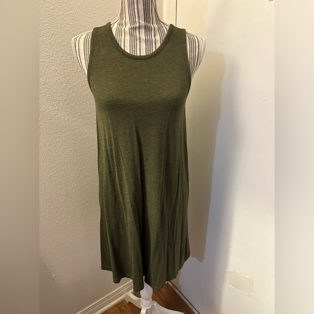 Madewell olive green sleepless dress